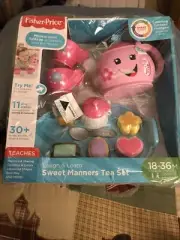 FISHER PRICE LAUGH & LEARN SWEET MANNERS TEA SET 30+ SONGS-SOUNDS-LIGHTS UP. NEW