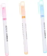 CAXUSD 3Pcs Marker Pen Quick Dry Fluorescent Roller Highlighters for Book Marking Note Taking Safe Office Supply for Students for DIY Projects Schoolwork