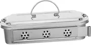 Stainless Steel Tool Box with Lid and Holes Metal Doctor Tool Tray Organizer [lockable] Storage for [lockable] for Lab Tools
