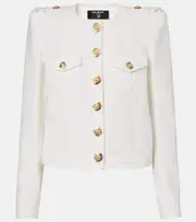 [Balmain] Balmain Cotton canvas jacket UK 14 white
