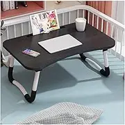 Laptop Bed Tray Table Lap Desk Stand with Foldable Legs & Cup Slot for Watching Movie, Reading Book & Working On Bed