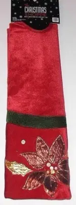 Christmas Tree Skirt 48 inches Red with Sequins, New w/Tag