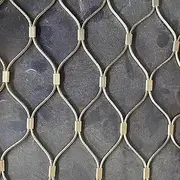 SXEVZOO 304 Stainless Steel Rope Net, 8cm Mesh Hole Flexible Protective Netting, Durable Animal Poultry Barrier Fence, Garden Playground Safety Mesh(3x7m)