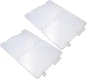 TEMPNAP 2pcs Clear Storage Bins with Lids Multi Functional File Boxes for Documents Photos and Office Supplies Moisture Paper Organizer for Home School and Travel