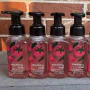 4 NEW Bath & Body Works STRAWBERRY SODA Foaming Hand Soap 8.75 fl oz/bottle