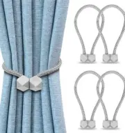 8PCS Magnetic Curtain Tiebacks Outdoor Elegant Decorative Tie Backs for Drape