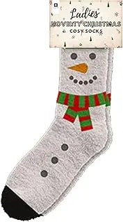 [AKH] Women's Cosy Christmas Socks | Festive Novelty Holiday Patterned Socks Comfortable Winter Socks for Women