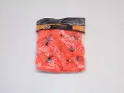 Halloween Spider Web Orange with 4 Black Spiders Decorations