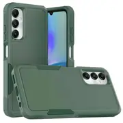 For Samsung Galaxy A35 5G 3in1 Case Drop Resistant Defender Tradies Hybrid Armor Heavy Duty Rugged Shockproof Tough Cover (Green)