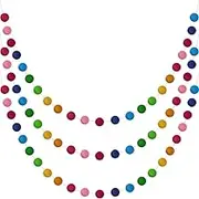 Wool Felt Ball Garland Colorful Pom Pom Garland Handmade 6.5 Feet Long 24 Balls Felt Ball Garlands for Wall Christmas Tree Decoration (3)