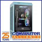 Thermaltake Micro-ATX The Tower 200 TG Turquoise Case CA-1X9-00SBWN-00