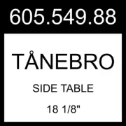 IKEA TANEBRO TÅNEBRO Side Table Light Grey-beige 18 1/8" 605.549.88