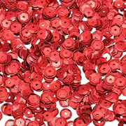 sourcing map Loose Sequins 1400Pcs Silver Backed Cup Embroidery Sequins for Jewelry Making Crafts Sewing, Red