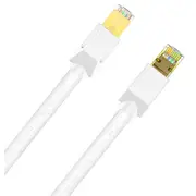 Cruxtec Cat8 Ethernet Cable - 5m - White 40Gb / SFTP Triple Shielding [RS8-050-WH]