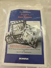 Bernina Quilt Fabric Kit 2 Pillows Or Table Runner Blue Winter Snowmen BERWT-PIL