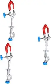 iplusmile 3pcs 3 Lab Clip Adjust Jaw Clamp Laboratory 3 Prong Clamp 3 Prong Swivel Test Tube Clamp Stand Laboratory 3 Jaw Clip Adjust Laboratory Clamp 3 Jaw Clamp 3 Prong Clip Silver Iron