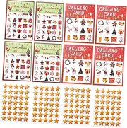 Hohopeti 37pcs Christmas Bingo Stouffers Christmas Party Game Christmas Holiday Game for Kid Bingo Paper Game Family Funny Christmas Games Valentines Day Game Bingo Games Paper Jam Game Set