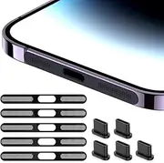 SGERUFZ 10 Pieces Dust Cover Set (5 Pieces Phone Speaker Dust Net + 5 Dust Plugs), Mobile Phone Charging Port Cleaner for Cell Phone Headset Speaker Protectors