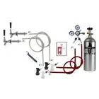 2 Faucet Homebrew Draft Kegerator Conversion Kit Ball Lock, Regulator and Tank