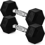 Hex Dumbbell Set, 20-40 lb Rubber Encased Dumbbells,Exercise & Fitness Dumbbells, Weights Dumbbells Set, Hand Weight for Strength Training Home Gym Fitness and Full Body Workout(Single, Pair)