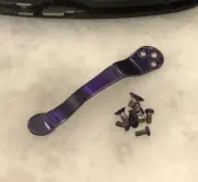 Purple Titanium Pocket Clip & Stainless Screws Set For Spyderco Para 3