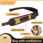 Tourbon Rifle Sling 45-70/410GA Ammo Pouch Finger Rest Shooting Gun Carry Strap
