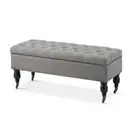 Storage Ottoman Dressing Bench Blanket Box Foot Stool 103cm Wolf Grey Sophie