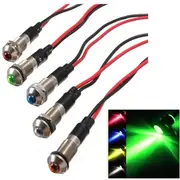 6mm LED Indicator Light Pilot Directional Dashboard Lamp Car Truck Boat 28 RED
