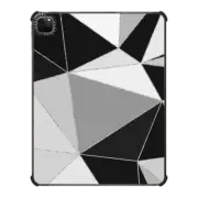 iPad Pro 12.9-inch (5th/6th gen) iPad Impact Case Geometrical black white gray silver glitter abstract pattern