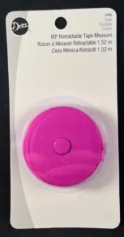 Dritz - 60" Retractable Tape Measure - Pink - 11000 Sew
