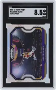 LeBron James Lakers 2020-21 Panini Prizm Silver Prizm #1 SGC 8.5 Card