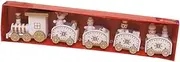 Snowman Christmas Decorations Wooden Train Ornament for Kids Xmas Decor Toy Merry Christmas Decor