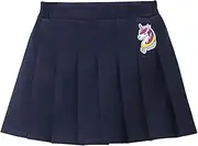 [nowpith] Girls' Unicron Pleated Skirt Skort Elastic Waist Mini Skirts for Toddler & Kids & Little Girl
