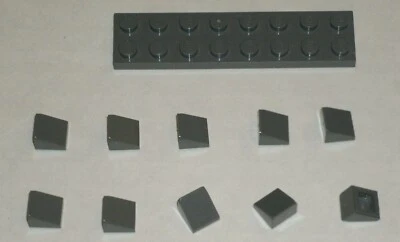 LEGO NEW 1x1x0.66 Dark Stone Grey Slope 31° (10x) 4504378 Brick 54200