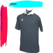 adidas Modern Varsity Mens Polo Power, Onix/White, Sm