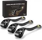Derma Roller Beard Roller FYL 3 Pack 540 Titanium Microneedling Hair Growth Kit