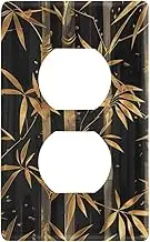 Black and Gold Chinese Decorative toggle light switch plate cute wall plate covers tapa para switch de luz 4.53" x 2.76" Toggle Switch