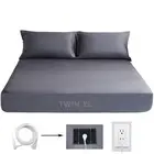 Grounding Sheet Twin XL Grounding Fitted Sheet, 95% Cotton + 5% Silver Fiber,...