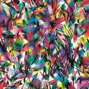 Wallpaper Boulevard PB-040 Multicolored Wild Zig Zag Brushstrokes Wallpaper Roll