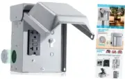 Pre Drilled Outdoor Electrical Outlet Box with 20 AMP WRTR GFCI Receptacle and