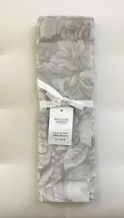 Williams Sonoma FRUTTA JACQUARD Table Runner 16”x 108” Grey NWT
