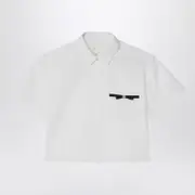 [Givenchy] White Cropped Shirt In Cotton 10 Y White