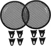 LALADEFIEE 2pcs Car Speaker Grill Cover Durable Mesh Subwoofer Protection for Various Vehicles Elegant Design Speaker Accessory
