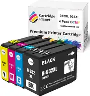 4 Pack (1BK,1C,1M,1Y) Compatible Ink for HP 932XL 933XL for HP Officejet 6100-H611 6100-H611a 6600-H711a 6700-H711n 7110-H812a 7510 7512 7610 7612