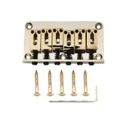 Musiclily Pro Gold 52.5mm Modern Hardtail Fixed Bridge For Strat Tele Guitar