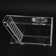 Crab Fish Trap, Crab Trap Catcher Box Fish Tank Snail Box Mini Freshwater Catcher Box Aquarium Crawfish Tank Fishing Bait Cage Transparent Acrylic Holder for Catching Lobster Minnows Shrimp Home