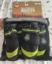 New Arcadia Trail All Terrain Dog Boots Size Large Clip, Bag, Reflective 4 Boots