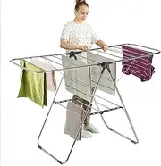 Clothes Laundry Drying Rack - Clothes Airer Stainless Steel Foldable Drying Rack