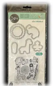 NEW SIZZIX Lori Whitlock Baby Framelits and Clear Stamps Set #560285