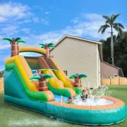 6.4m Tropical Commercial Inflatable Water Slide Pool for Kids Adults with Blower